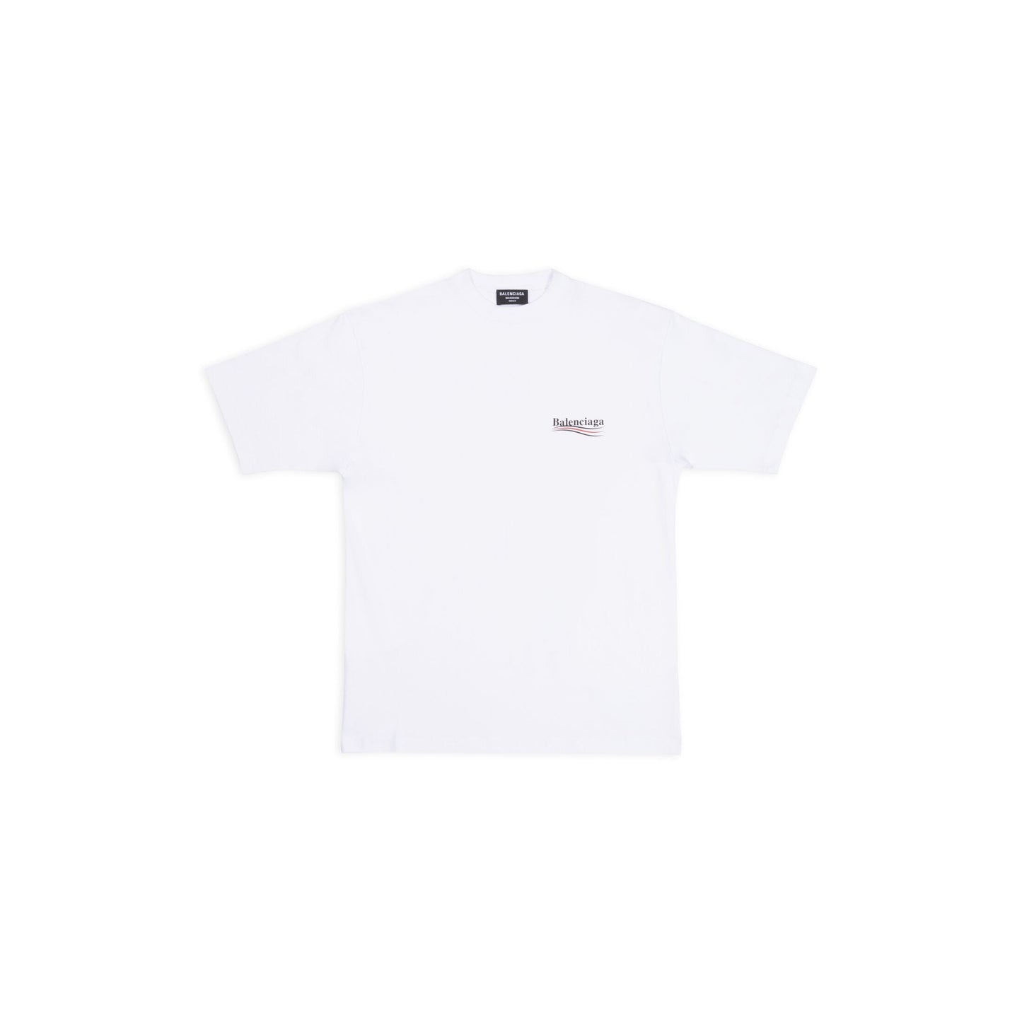 Classic round collar cotton print t-shirt