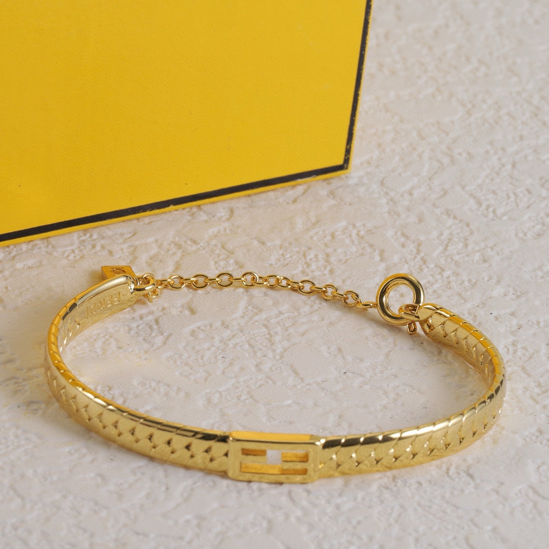 Gold-coloured Baguette Bracelet
