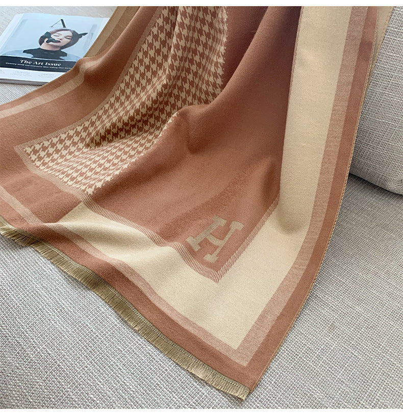 Cashmere warm thickened shawl scarf