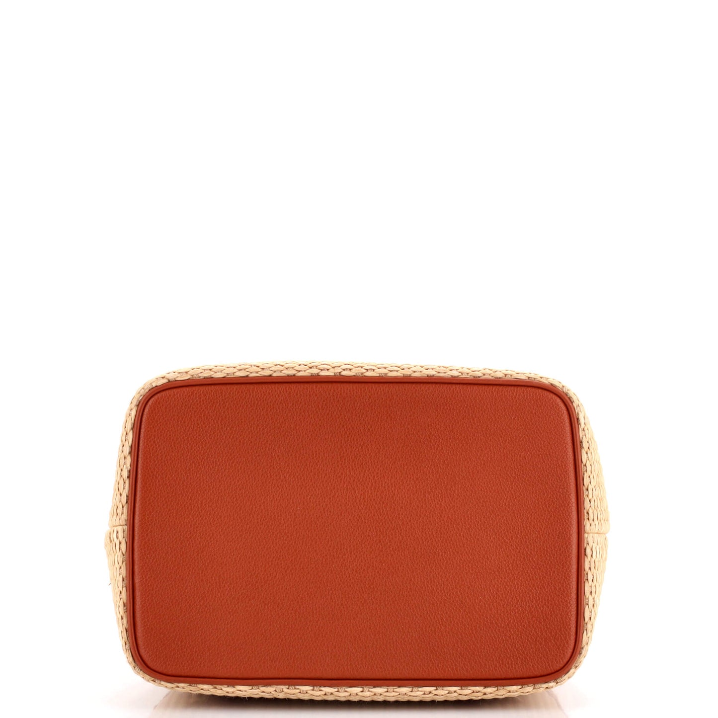 Embossed Straw Bucket Bag