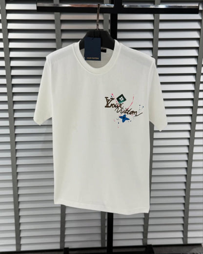 New Ink splashing print t-shirt