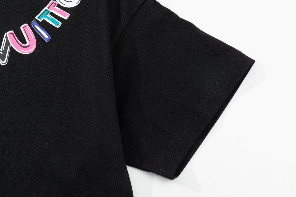 Colorful letters print t-shirt