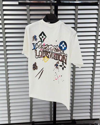 New Ink splashing print t-shirt