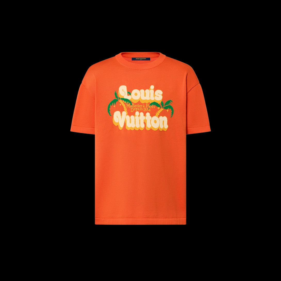 Coconut tree knitwear t-shirt