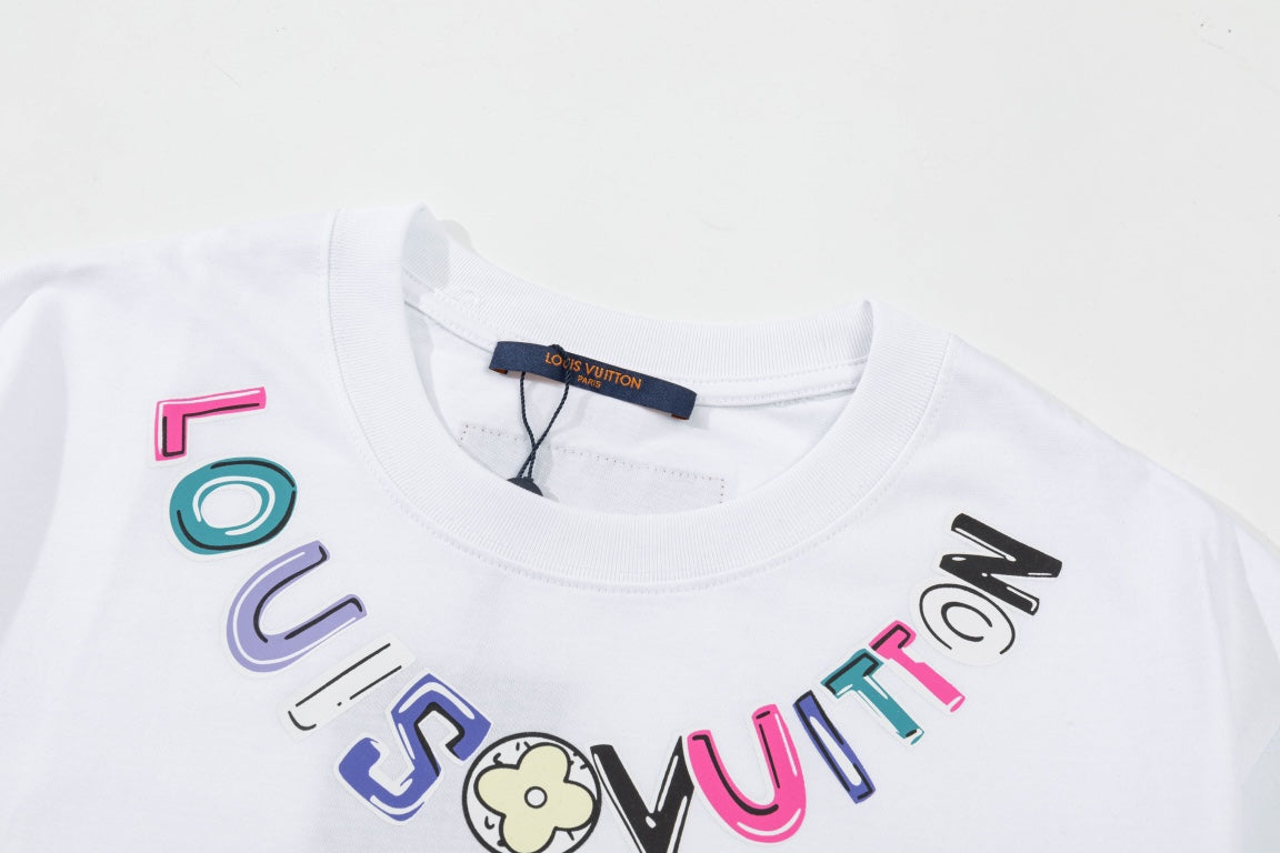 Colorful letters print t-shirt