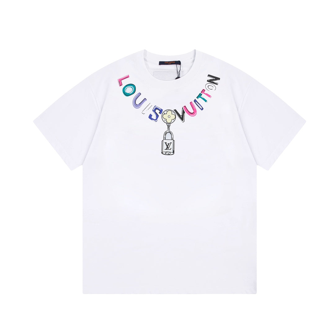 Colorful letters print t-shirt