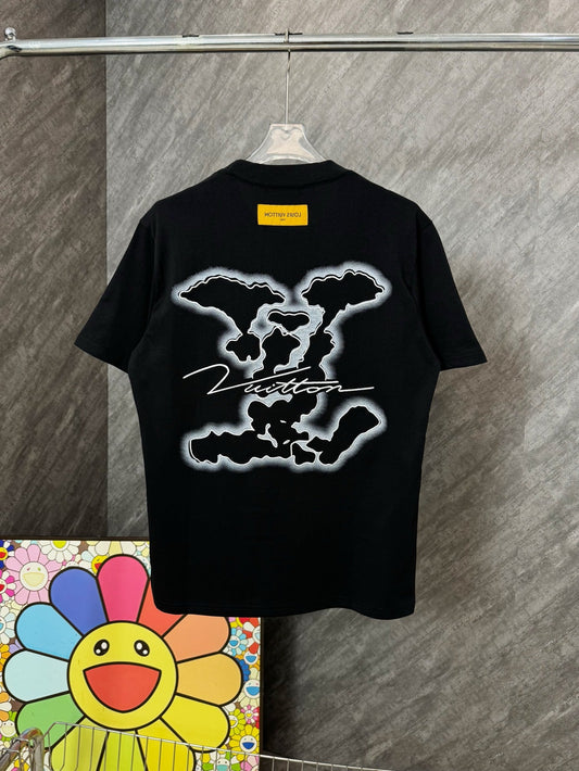 Simple versatile style print t-shirt